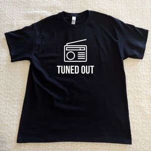 NWT Tuned Out Graphic Tee, Various Sizes, Black, Short Sleeved